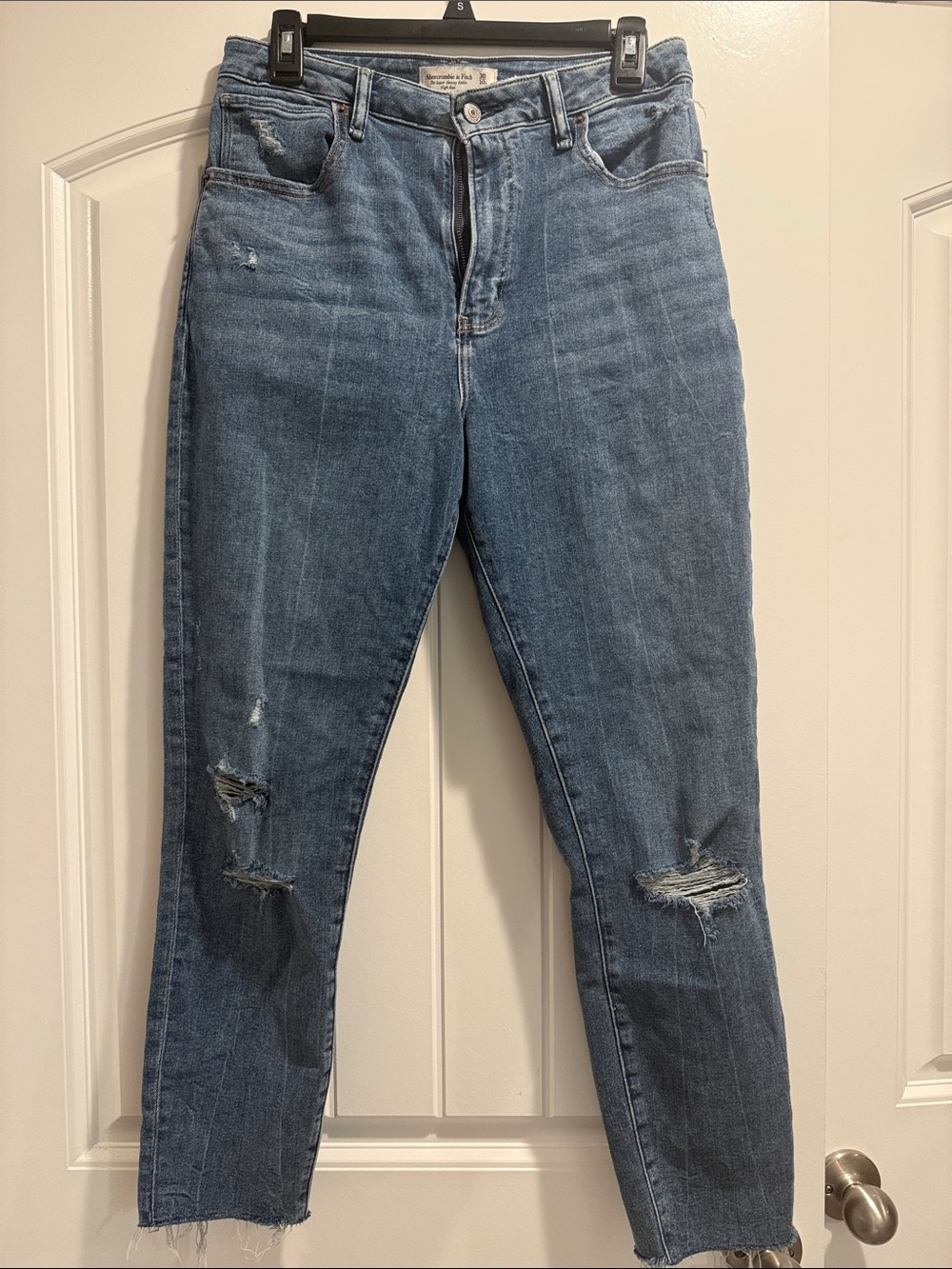 Abercrombie & Fitch Light Blue Super Skinny High-Rise Jeans curve love size 10